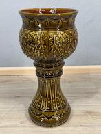 Decoratieve vintage bloempot en voet in één – genummerd, Antiek en Kunst