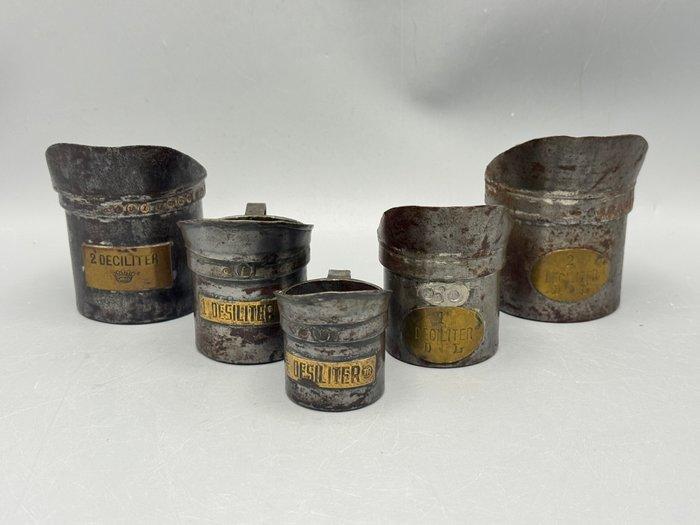 Inhoudsmaat (5) - Koper, Metaal - 1910-1920, Antiek en Kunst, Curiosa en Brocante