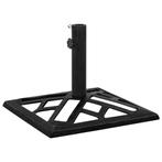 vidaXL Parasolvoet 44x44x31 cm gietijzer zwart, Verzenden, Nieuw, Minder dan 1 meter, Parasolvoet