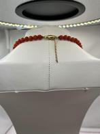Halsketting - 18 karaat Geel goud Koraal, Sieraden, Tassen en Uiterlijk, Kettingen, Nieuw