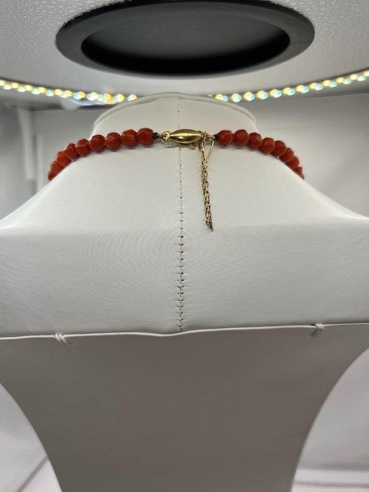 Halsketting - 18 karaat Geel goud Koraal, Sieraden, Tassen en Uiterlijk, Kettingen