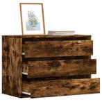 vidaXL Ladekast 80x41x58 cm bewerkt hout gerookt, Kinderen en Baby's, Kinderkamer | Commodes en Kasten, Verzenden, Nieuw