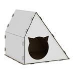 [en.casa] Kattenhuis Lani 40x42x40 cm wit, Dieren en Toebehoren, Katten-accessoires, Verzenden, Nieuw