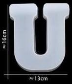 Siliconenmal letter u voor epoxy resin, zeep en kaarsen 16, Hobby en Vrije tijd, Ophalen of Verzenden, Nieuw