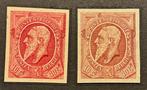 België 1887 - Uitgifte Leopold II - kleurproeven voorstel, Gestempeld