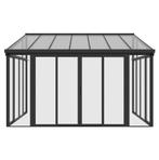 Aluminium Overkapping / Serre - Grijs - Incl. Zijwanden & Sc, Tuin en Terras, Overkappingen, Verzenden, Nieuw