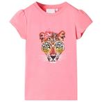 vidaXL Kindershirt 92 neonroze, Verzenden, Nieuw