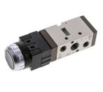 5/2 G1/4 (G1/8) Drukknop Ventiel Zwart 0-8bar/0-112psi, Verzenden, Nieuw