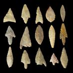 Neolithisch Steen, Vuursteen, Agaat Verzameling van 15, Verzamelen, Mineralen en Fossielen