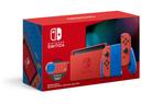 Nintendo Switch Console Set V2 - Mario Rood & Blauw Edition, Zo goed als nieuw, Verzenden