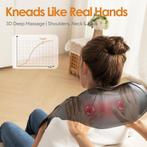 Nekmassage apparaat - Shiatsu Massagekussen - Zwart - Brelle, Verzenden, Zo goed als nieuw