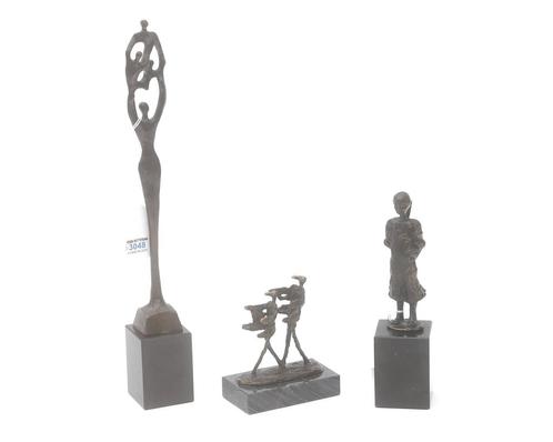 Drie bronzen beelden wo. Artihove, 20e eeuw, Antiek en Kunst, Kunst | Beelden en Houtsnijwerken