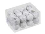 Kerstballen 4cm. 24 stuks White Silver combi kunststof, Hobby en Vrije tijd, Nieuw, Ophalen of Verzenden