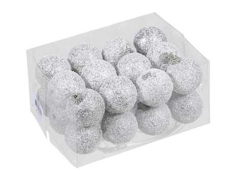 Kerstballen 4cm. 24 stuks white silver combi kunststof, Hobby en Vrije tijd, Knutselen, Nieuw, Ophalen of Verzenden