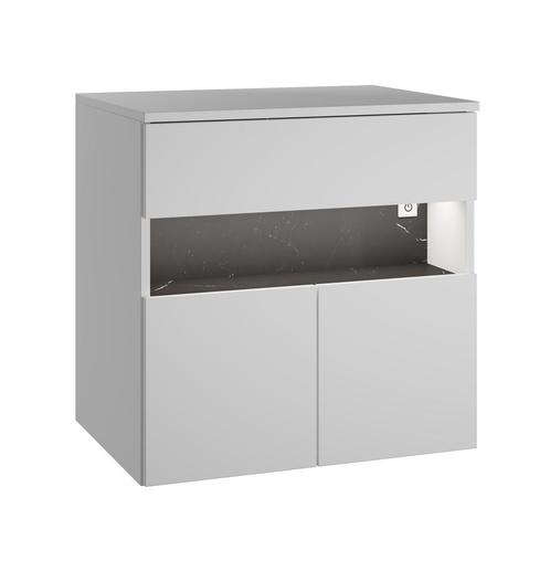 Wastafelkast Lissabon 60 x 44 x 60 cm Wit Badkamerkast, Huis en Inrichting, Badkamer | Badkamermeubels, Nieuw, Wastafelkast, Verzenden