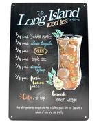 Metalen Wandbord - Long Island Iced Tea, Ophalen of Verzenden, Nieuw