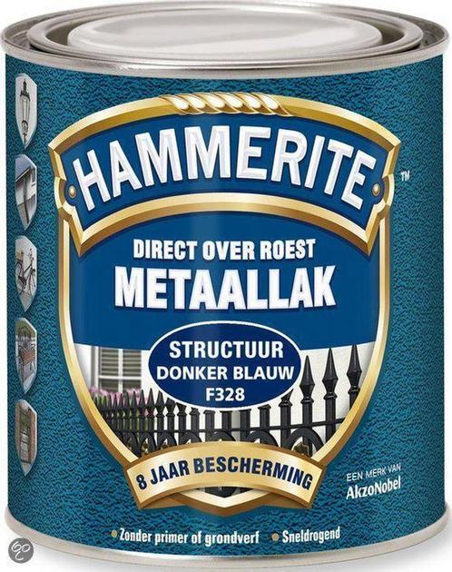 Hammerite Metaallak - Structuur - Donkerblauw - 750 ml, Doe-het-zelf en Verbouw, Overige Doe-het-zelf en Verbouw, Ophalen of Verzenden