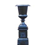 Gietijzeren tuinvaas op zuil – 125 cm – klassiek zwart, Tuin en Terras, Ophalen of Verzenden, Nieuw