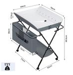 Verstelbare opvouwbare aankleedtafel met wielen, Kinderen en Baby's, Verzenden, Nieuw