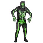 Groen Neon Skelet Kostuum Volwassenen, Nieuw, Ophalen of Verzenden