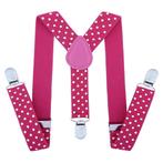 Fako Fashion® - Kinder Bretels - Stippen - 65cm - Fuchsia, Verzenden, Nieuw