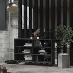 vidaXL Dressoir 103,5x35x70 cm bewerkt hout hoogglans grijs, 100 tot 150 cm, Verzenden, Nieuw, 25 tot 50 cm