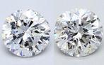 2 pcs Diamanten - 1.41 ct - Rond - D (kleurloos) - SI1, Sieraden, Tassen en Uiterlijk, Edelstenen, Nieuw