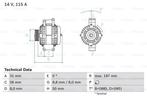 Dynamo / Alternator MERCEDES-BENZ V-KLASSE (V 200 CDI,V 2..., Auto-onderdelen, Motor en Toebehoren, Ophalen of Verzenden, Nieuw