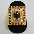 Zonder minimumprijs - Ring - 9 kt. Geel goud, Zilver -, Nieuw