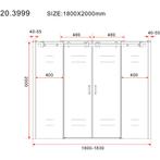 Wiesbaden Slide Nis Schuifdeur Dubbel - 1800x2000x8mm - NANO, Doe-het-zelf en Verbouw, Ophalen of Verzenden, Nieuw, Glas
