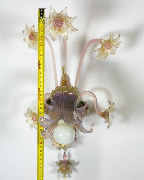 Wandkandelaar - Met de hand geblazen glas uit Murano met, Antiek en Kunst, Kunst | Designobjecten