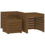 3-delige Tuinboxset massief grenenhout honingbruin, Tuin en Terras, Tuinhuizen, Verzenden, Nieuw