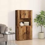 vidaXL Highboard Oud hout 80 x 33 x 150 cm Bewerkt hout, Huis en Inrichting, Minder dan 50 cm, Verzenden, Nieuw, Minder dan 100 cm