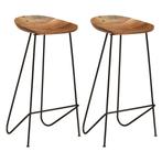 Barkrukken Massief Hout - Set van 2 - OP = OP - Horeca Tip!, Huis en Inrichting, Barkrukken, 2 krukken, Ophalen of Verzenden, Nieuw