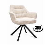 Eetkamerstoel Moreno 360 draai in 4 kleuren Weave stof, Huis en Inrichting, Nieuw, Overige kleuren, Stof