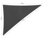 Premium schaduwdoek 3x4x5m driehoek waterdoorlatend Carb..., Nieuw