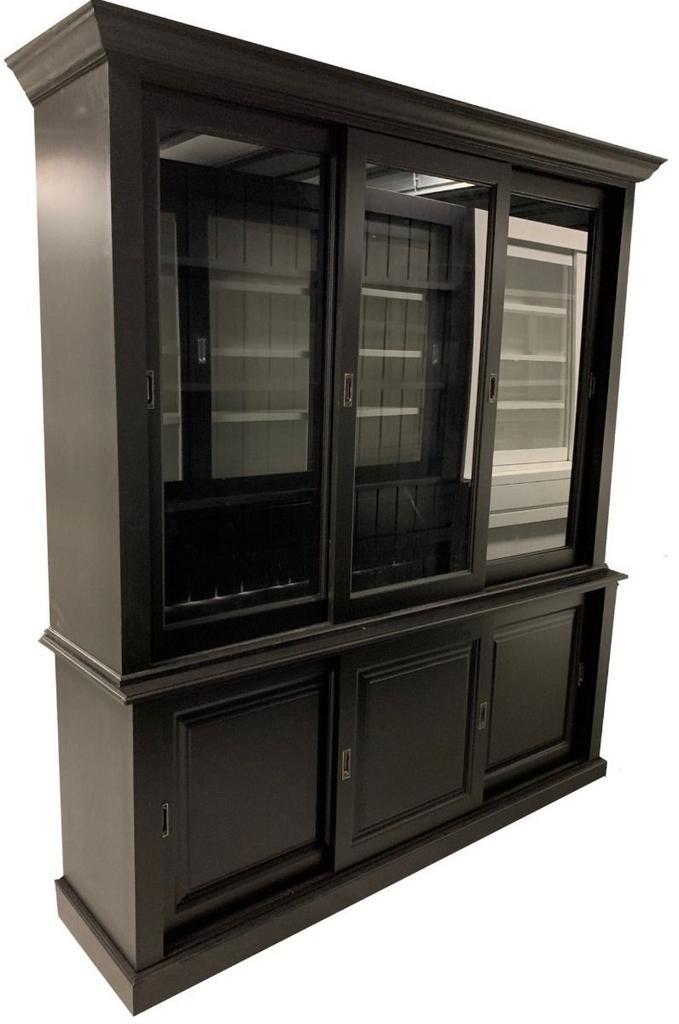 Buffetkast zwart Almelo 195cm, Huis en Inrichting, Kasten | Buffetkasten, Ophalen of Verzenden