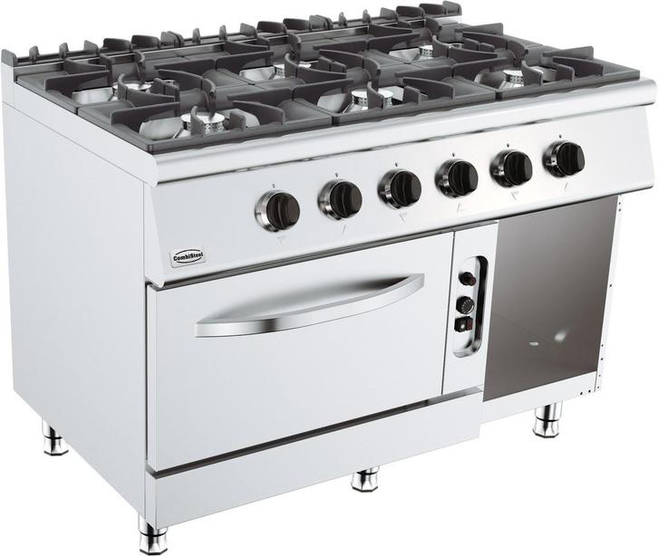 Base 700 Gasfornuis 6 Br. Met Gasoven, Zakelijke goederen, Horeca | Keukenapparatuur, Nieuw in verpakking, Ophalen of Verzenden
