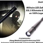 Stalen Tactical Militaire LED Zaklamp XXL 100% Legaal, Verzenden, Nieuw