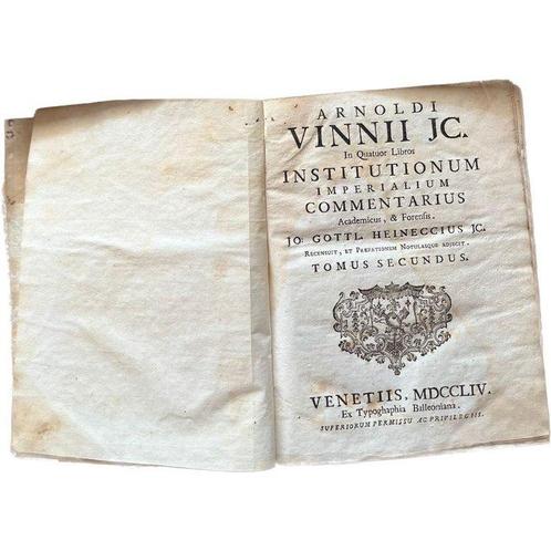 Arnoldi Vinnii JC. and Jo. Gottl. Heineccius JC. -, Antiek en Kunst, Antiek | Boeken en Bijbels