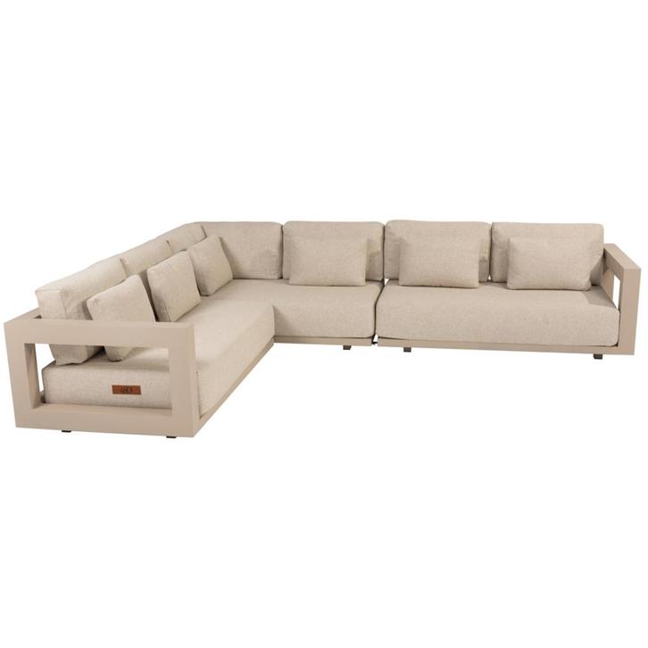 Metropolitan modulaire hoek loungeset links 3 delig latte 4, Tuin en Terras, Tuinsets en Loungesets, Nieuw, Aluminium, Ophalen of Verzenden