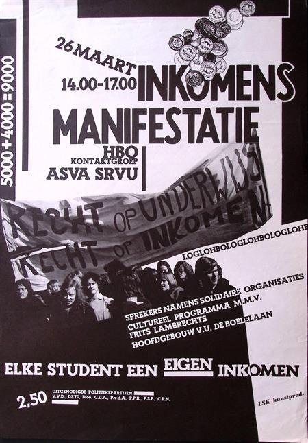 InkomensManifestatie (lijst optie, Posters) (Posters), Verzamelen, Posters, Nieuw, Overige onderwerpen, Met lijst, Verzenden