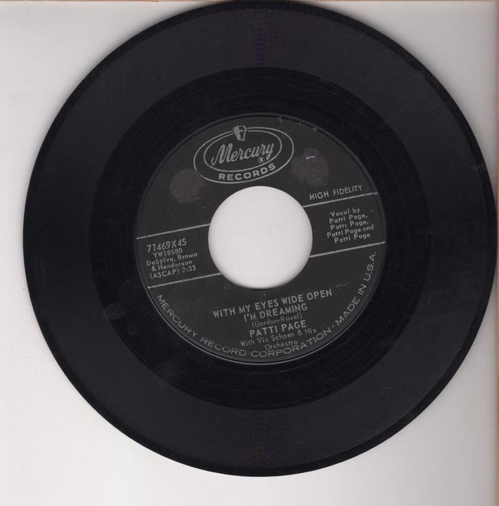 Patti Page – With My Eyes Wide Open Im Dreaming / My Mother, Cd's en Dvd's, Vinyl Singles, Ophalen of Verzenden