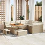 vidaXL 12-delige Tuinbankenset met kussens poly rattan, Tuin en Terras, Verzenden, Nieuw, Rotan