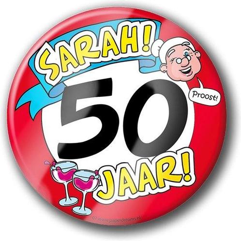 Paperdreams - Bierviltjes Sarah 50 Jaar (6 stuks), Hobby en Vrije tijd, Feestartikelen, Ophalen of Verzenden