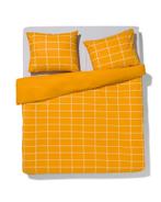 HEMA Dekbedovertrek polykatoen 200x200 ruit geel, Huis en Inrichting, Verzenden, Nieuw