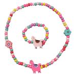 Fako Bijoux® - Kinderketting en Armband - Hout - Lama &, Verzenden, Nieuw