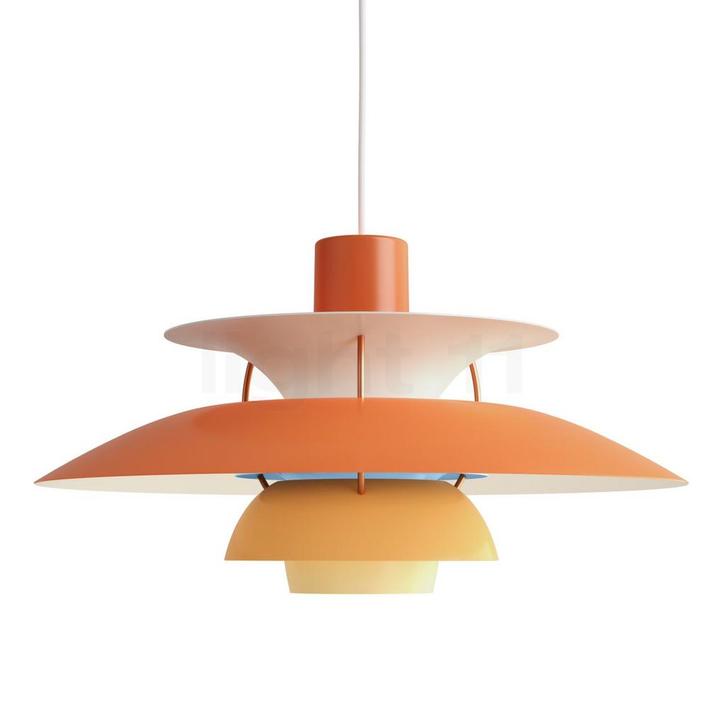 Louis Poulsen PH 5 Hanglamp, oranje (Hanglampen), Huis en Inrichting, Lampen | Hanglampen, Nieuw, Verzenden