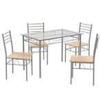 2dekans | Coast Tafel met 4 stoelen - Glazen blad - Max. 20, Ophalen of Verzenden, Zo goed als nieuw