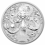 Lunar III - Year of the Dragon - 5 oz 2024, Postzegels en Munten, Munten | Oceanië, Zilver, Losse munt, Verzenden
